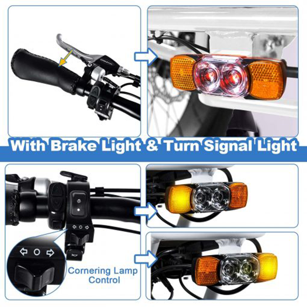 Addmotor Motan Electric Tricycle Adult, 750W 48V 17.5Ah Removable Battery, 20 Inch Fat Tire 3 Wheel Fat Tire Electric Bike, M-360 Electric Tricycle 350 lbs Carry Back Basket and Bag