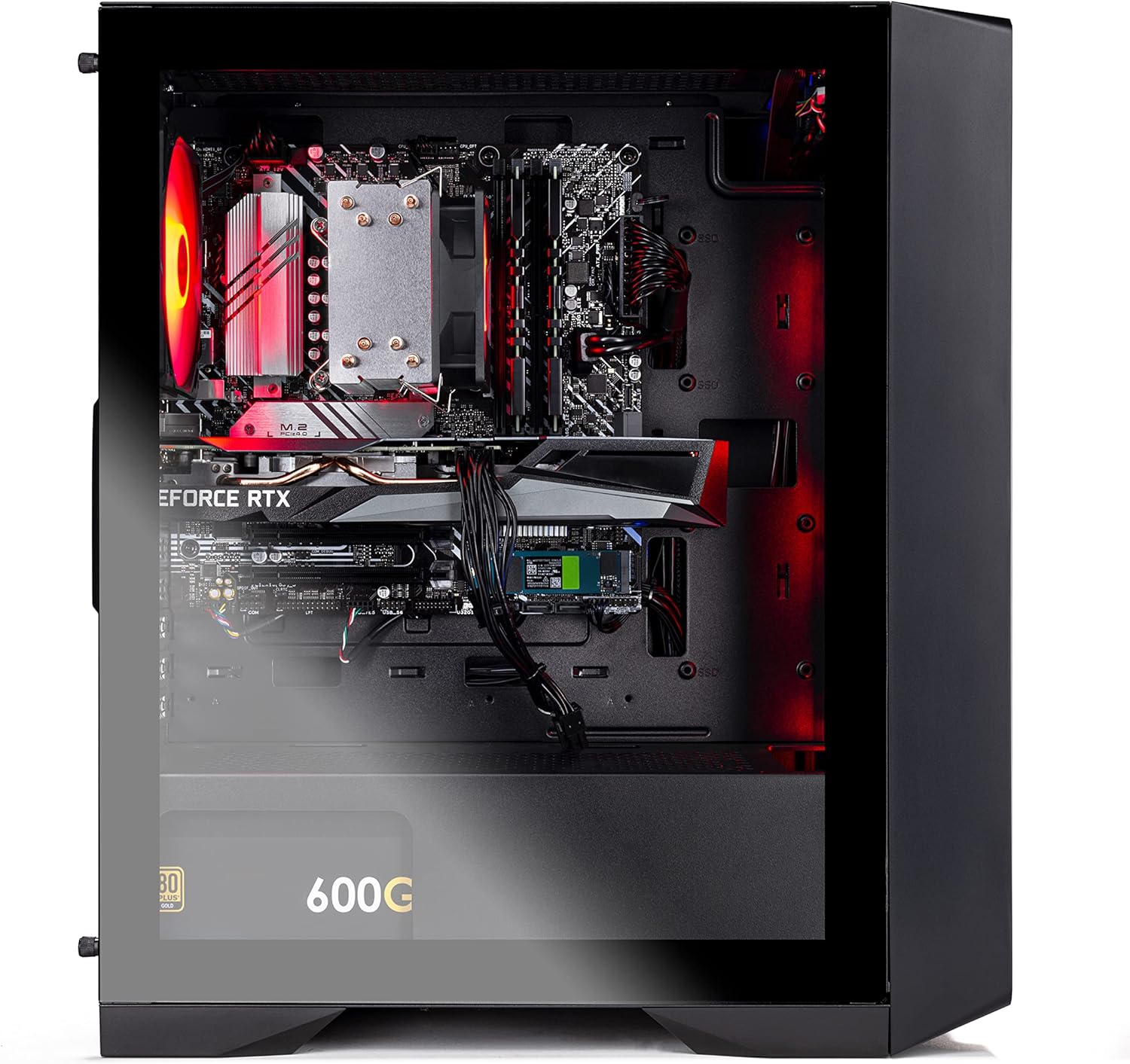 Skytech Archangel Gaming Computer PC Desktop – Ryzen 5 3600 3.6GHz, GTX 1660 Super 6G, 500GB SSD, 16GB DDR4 3200MHz, RGB Fans, Windows 11 Home 64-bit, 802.11AC Wi-Fi