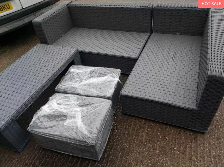 High climb outdoor patio modular furniture set 4 seat yakoe corner sofa rattan furniture