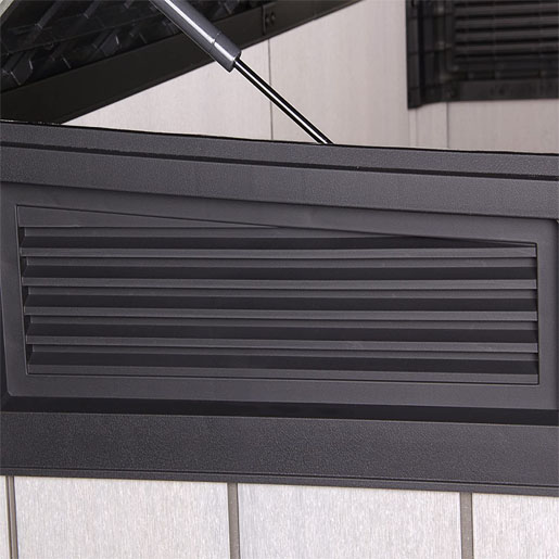 Keter Store It Out Grande Outdoor Plastic Garden Storage Shed, Grey and Black, 190 x 109 x 132 cm