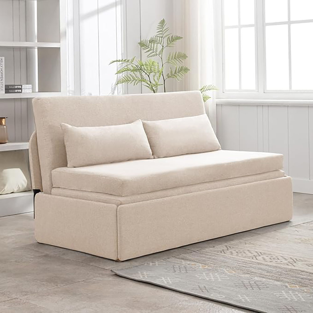 Mjkone Double Bed 2 in 1 Convertible Sofa Bed