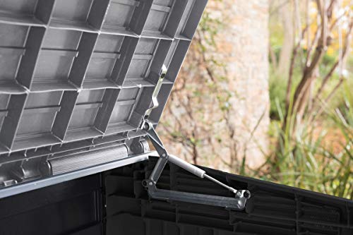 Keter Store it Out Nova Outdoor Garden Storage Shed, 32 x 71.5 x 113.5 cm, Dark Grey with Light Grey Lid