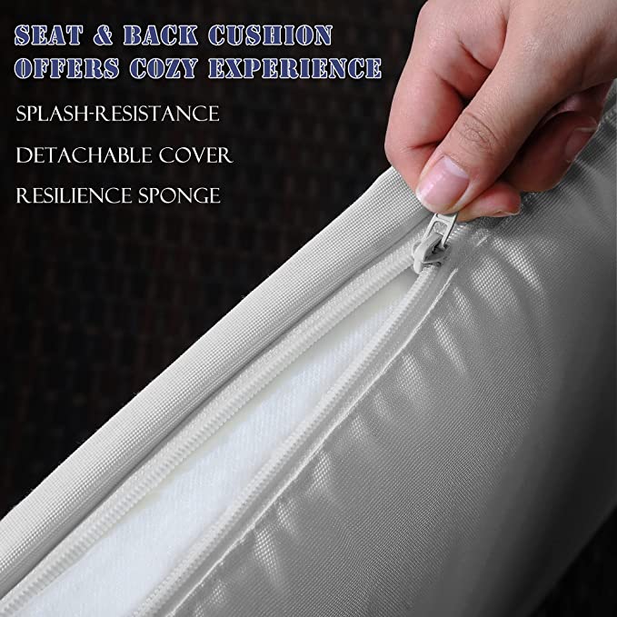 Wisteria Lane 9 Seater Rattan Garden Furniture Set, Outdoor Dinning Set, All-Weather Patio Conservatory Sets, Weaving Wicker Corner Sofa Couch Lounger with Table, Backyard, Deck, Porch, Balcony, Grey