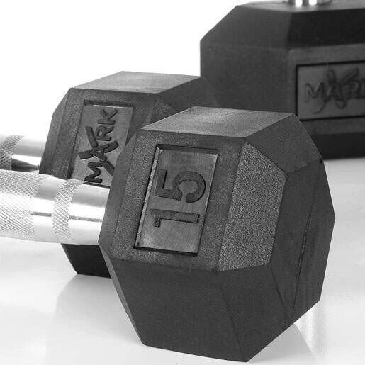XMark 550 lb Dumbbell Set and Heavy Duty Dumbbell Rack, 5 to 50 lb Hex Dumbbell Set (10 Pair) with 3 Tier Storage Rack, Dumbbells and Dumbbell Storage Rack