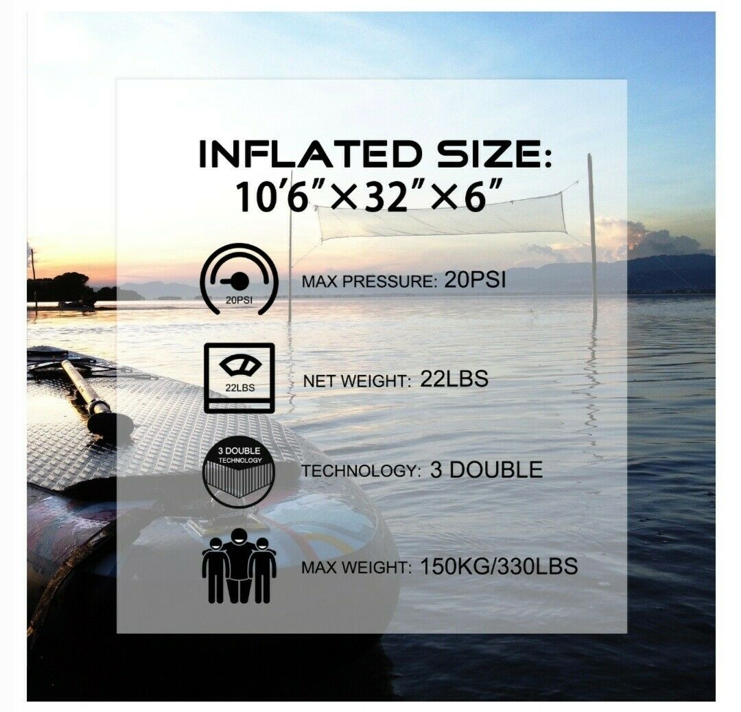 Under Ice Stand Up Paddling Board aufblasbar SUP 320x82x15cm