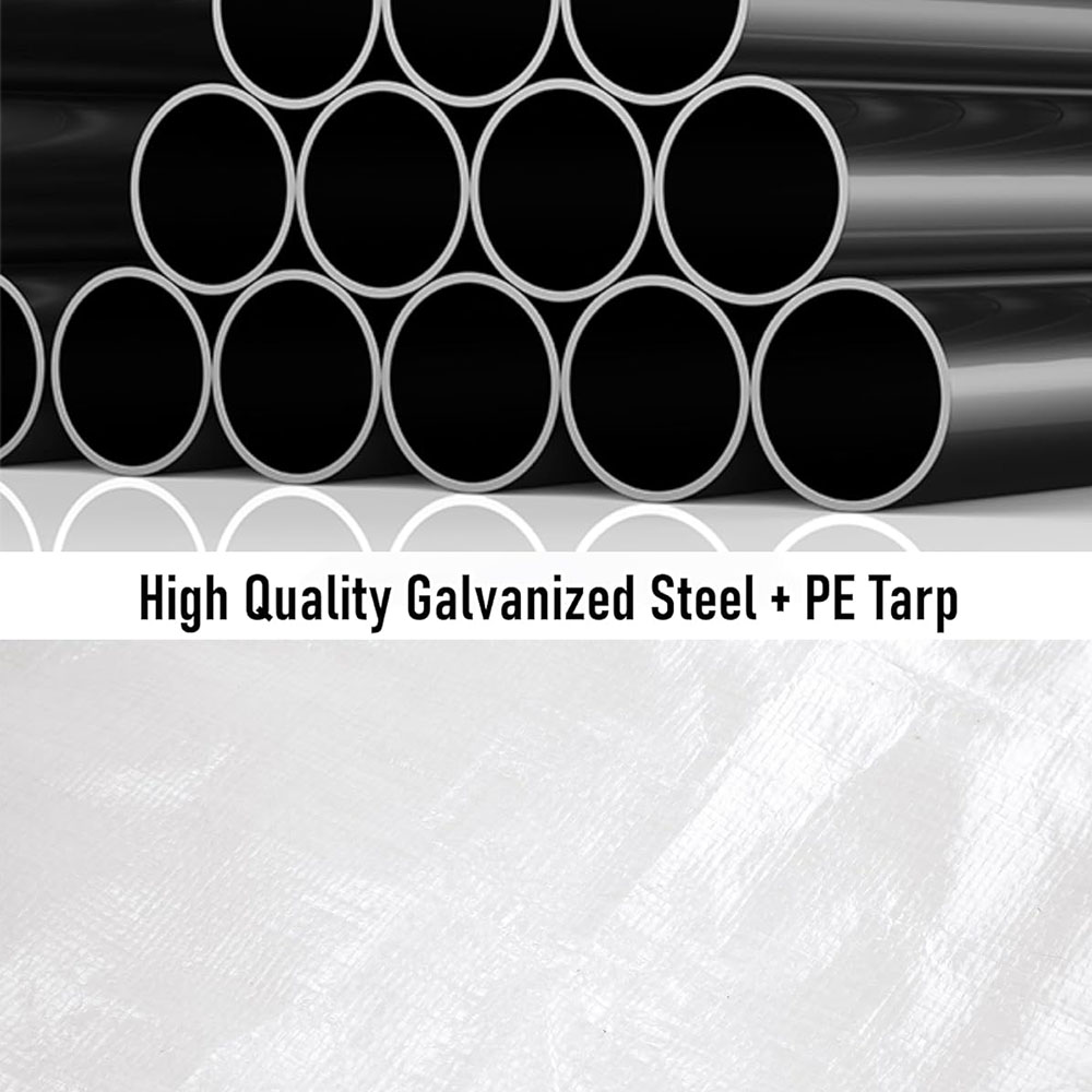 DEXSO Carport 13'x20' Portable Garage, Heavy Duty Carport Canopy