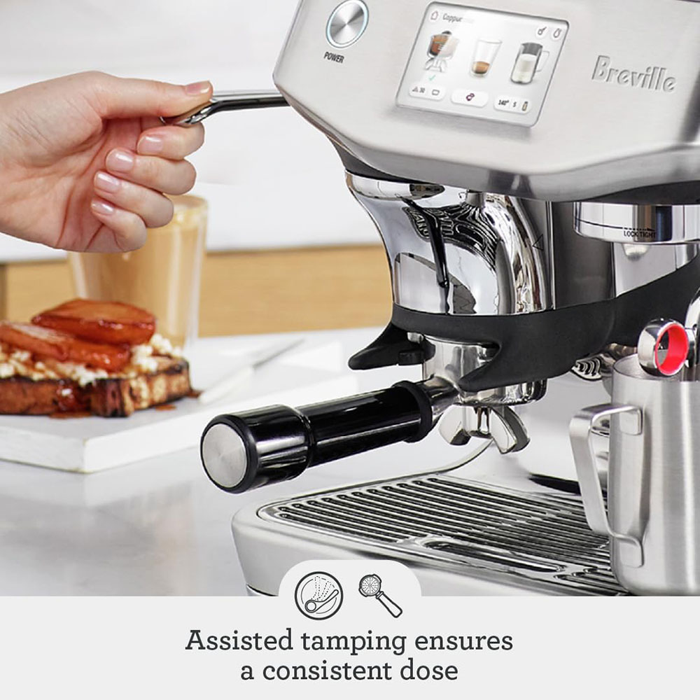 Breville the Barista Touch Impress espresso machine with grinder and milk frother