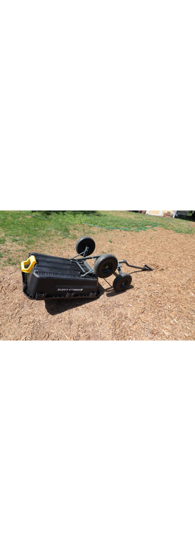 Gorilla Carts 7GCG-NF 7 cu ft heavy duty polyethylene garden tipper with flat-free tyres, black