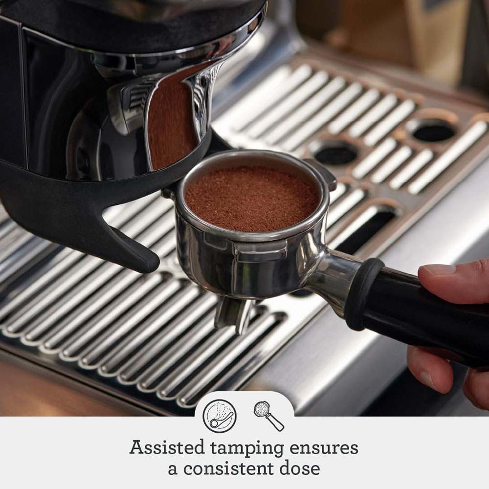 Breville the Barista Express Impress espresso machine with grinder and milk frother